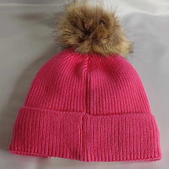 'C.C BEANIE' 'LINED POM-POM'  BEANIE 'HAPPY FACE' - Picture 2 of 15